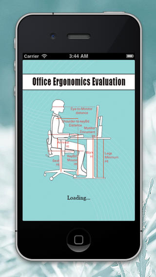 Screenshot of Office Ergonomics Evaluation app